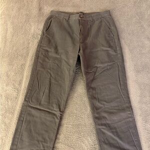 Land’s End Flannel Lined Chino Pants Gray 32x30 100% Cotton